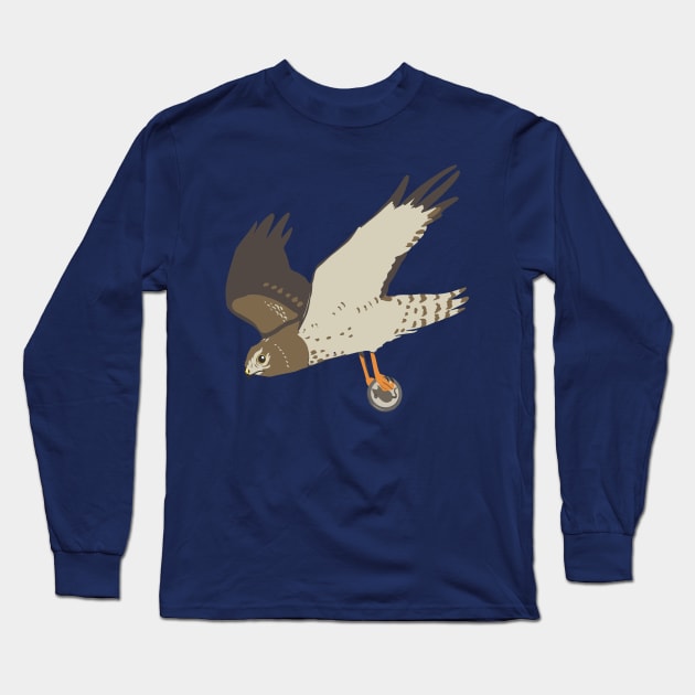 Wingspan Northern Harrier Long Sleeve T-Shirt by Adrielle-art